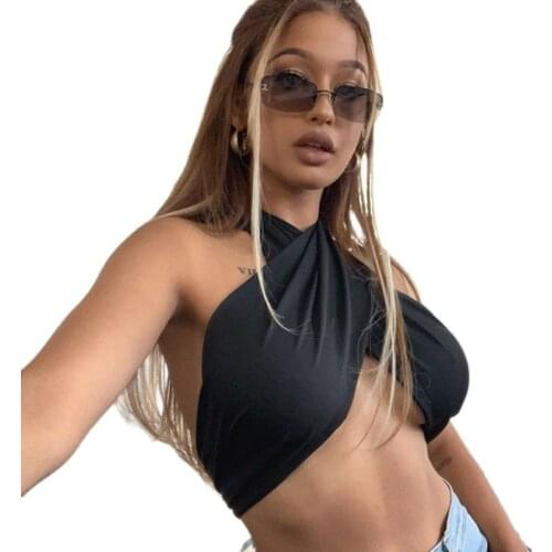 TYJTJY Halter Sexy Strapless Wrap Crop Tops Women Fashion Ruched Tube Top Cropped Feminino Underwear Vest Top Streetwear