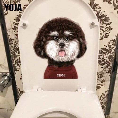 YOJA 21.7×23.9CM Cute Animal Dog Home Room Decor Wall Stickers Kids Bedroom WC Accessories T1-2448