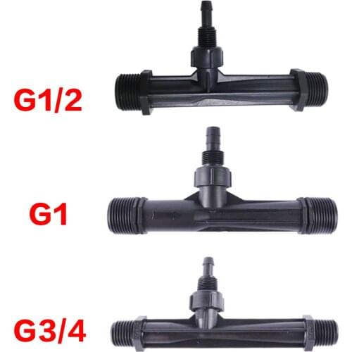 1PCS 3/4 1/2 1" Plastic Venturi Mixer Injectors Male Automatic Fertilizer Kit Irrigation for Garden Irrigation Artifact
