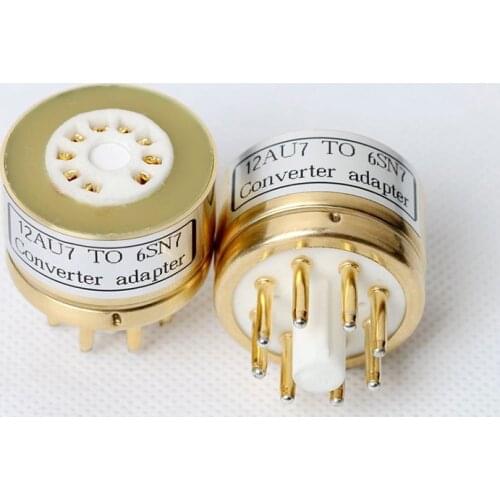 1PCS Gold Plated 12AU7 12AX7 To 6SL7 6SN7 Tube Converter Adapter Socket EL233