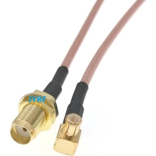 10pcs SMA Female Bulkhead To MCX Male Right Angle Pigtail RG316 8" 20cm RF Cable