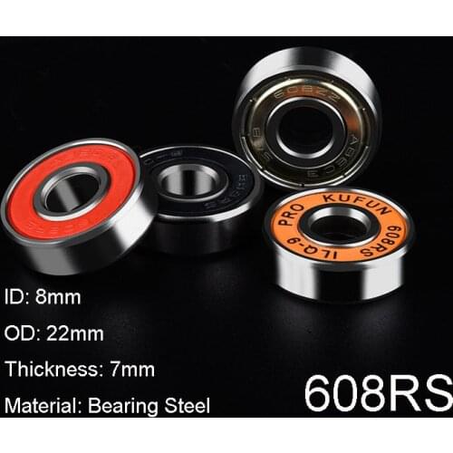 Professional 10 PCS ABEC-11 608RS Skate Scooter Skateboard Wheels Spare Bearings Ball