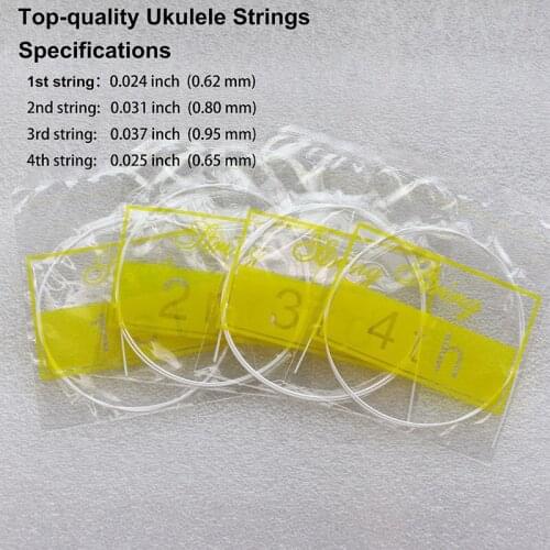 4pcs/set Top-quality strings for soprano ukelele concert uke tenor ukulele nylon strings free shipping