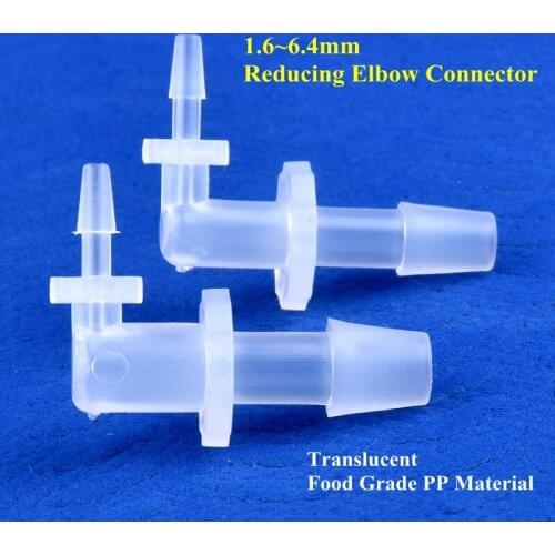 5~200Pcs 1.6~6.4mm PP Reducing Elbow Connector Aquarium Tank Air Pump Hose Joint Garden Drip Irrigation Water Pipe Pagoda Joints