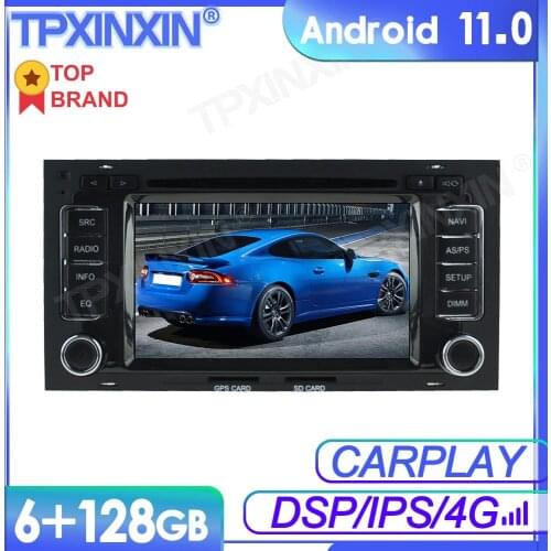 6+128GB Android 11 For Volkswagen TOUAREG 8 2003-2010 Multimedia Player GPS Navi Audio Stereo Screen DVD Head Unit Tape Recorder