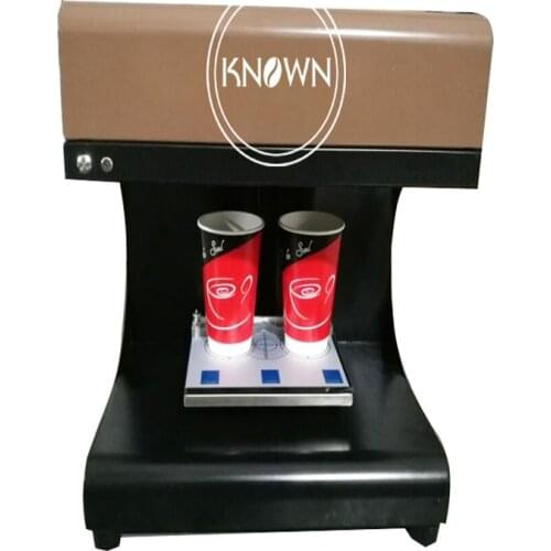 Automatic Double Cup 3D Printing Cake Coffee Food Printer Machine for Milk Tea Bread Cookie