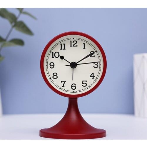 Mute student alarm clock, students with simple Nordic style, small creative personality, lazy bedside metal clock, holiday gift