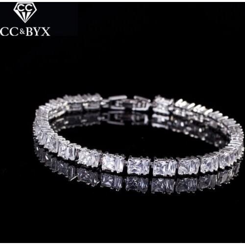 CC Bracelets For Women Luxury Shine Crystal Latest Design CZ Diamant Bangle Wedding Accessories Bride Engagement Jewelry S0046