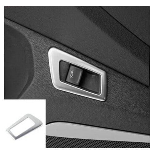For Volkswagen vw T-ROC TROC 2017 2018 2019 Accessories Car trunk switch button stainless steel decorative frame