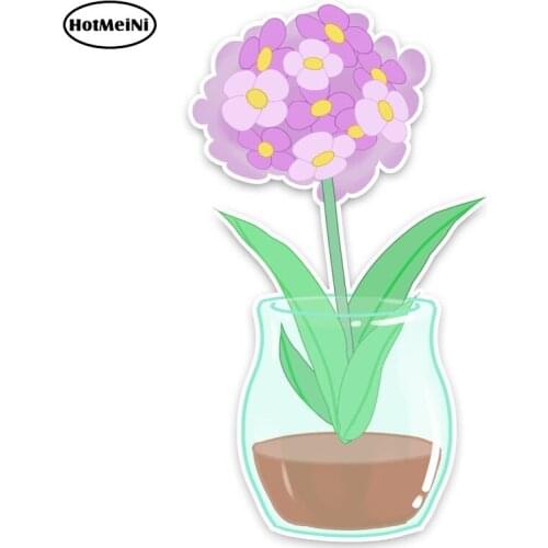 HotMeiNi 6.6cm x 13cm Interesting Purple Flower Car Stickers High Quality Personalized Decor