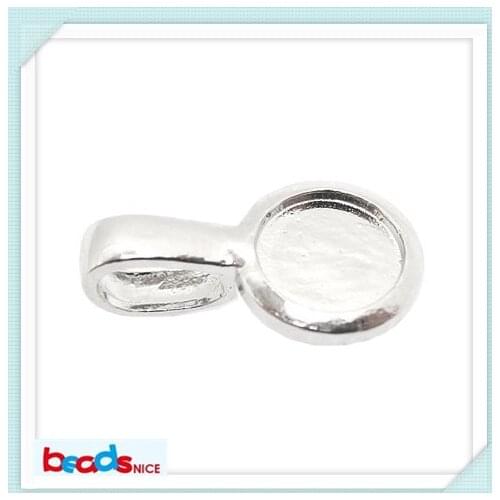 Beadsnice ID3426 new vintage style 925 sterling round pendant tray silver for Blank Bezel Pendant Settings