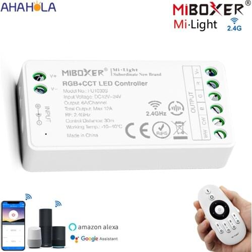 Miboxer 12v 24v Light Dimmer Milight 2.4G Smart Switch Pwm Controller Dimmer Mi Light CCT Rgb Rgbw Rgbcct Dimmers Variateur