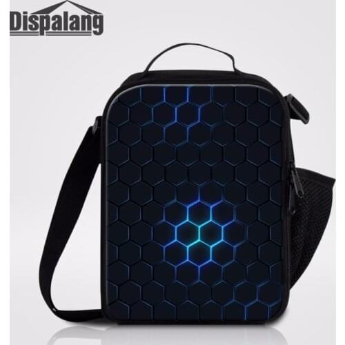 Dispalang Fashion Thermal Cooler Bag Insulated Adults Storage Containers Lunchbox Geometric Printing Thermo Lunch Bag Food Bag