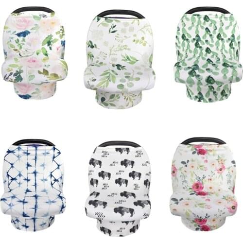 Multifunctional Nursing Cover Breastfeeding Scarf Baby Car Seat Covers Cotton Stroller Canopy Blanket for High Chair