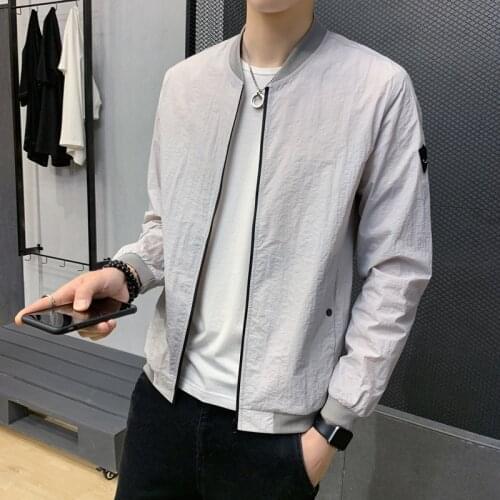 Sun protection clothing mens summer breathable ice silk thin section mens outdoor light skin clothing