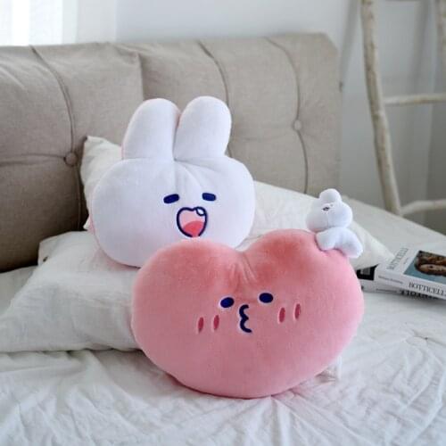Korean Style mongmong Rabbit Pillow Bunny Soft Plush Toy Comfortable Sleeping Pillow Plushies Xmas Gifts For Child Pink White