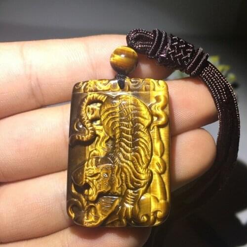 Natural Yellow Animal Jade Pendants Hand Carved Pendant Jadeite Necklaces Men Accessories for Women Fashion Jewelry Man Chain