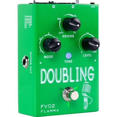 FLAMMA FV02 Vocal Doubling Effects Processor support 48V Phantom Power with Multiple Vocal Modes Two Outpute Modes