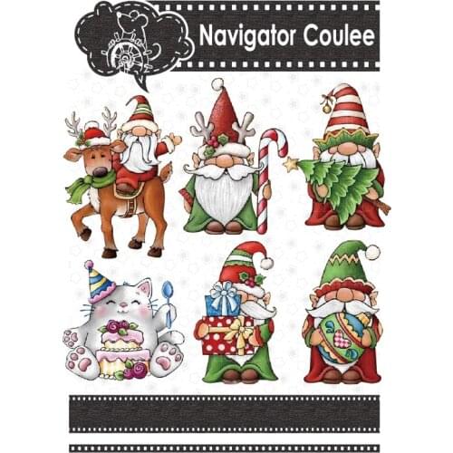Christmas gnome new layered drawing metal cutting mold DIY decoration embossed paper card template blade punching photo album