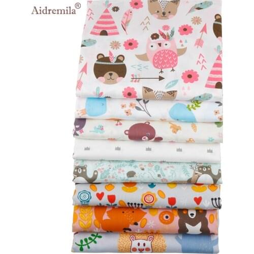 Cartoon Bear Series Printed Twill Cotton Fabric Patchwork Tissue Tela Cloth Sewing&Quilting DIY Scrapbooking Set toys Material