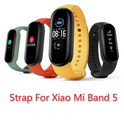 Silicone Strap For Xiaomi Mi band 5 Replaceable Smart Watch Wristband Bracelet For Mi band 5 NFC Mi5 Global Women Men bracelet