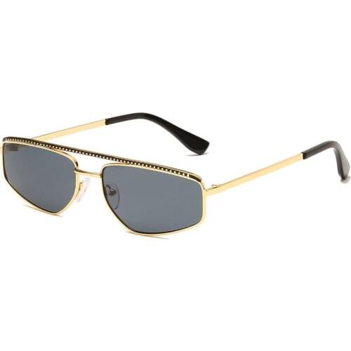 Square Sunglasses Metal Sexy Colorful Unisex Men Women Famous Brand Designer Fashion Sun Glases Retro Male Female for Women Men