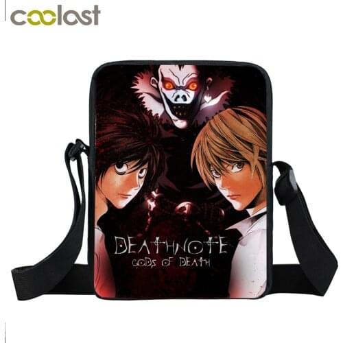Anime Death Note Mini Messenger Bag Teenager Cross Bag Character L.Lawliet / Ryuuku / Yagami Light Shoulder Bag Kids Bookbag