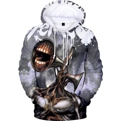 Popular Siren Head Print Men/Women Hooded sweatshirt warm and comfatable Casual streetwear Hoodies max Size 4XL Boys/girls Coats