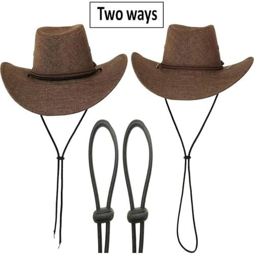 (pack of 2)Adjustable Bungee Rope - Hats Removable Chin Cord, Flexible Removable Chin Strap & Spring Loaded Stop Cord Lock for S
