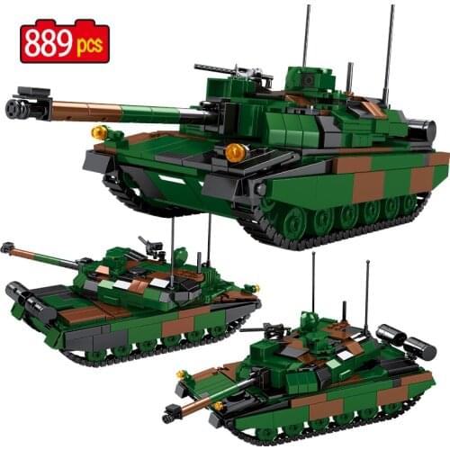 Military Battle Weapon Military Series Building Blocks WW2 War Main Battlie Tank Weapon Bricks Toys For Boys