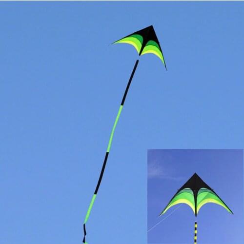 Free shipping high quality prairie delta kites with 10m tails beautiful with handle outdoor toys for kids nylon ripstop