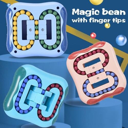 Rotating Magic Be-an Fingertip Toy Stress Relief Toys for Kids and Adult Fidget Decompression Spinning Magic Beans Kids Gift