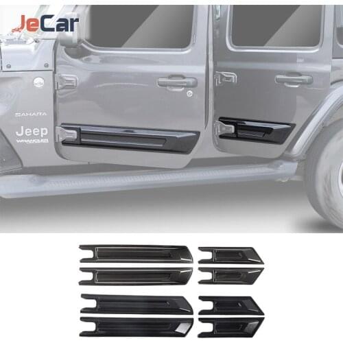 ABS Car Door Anti-Scratch Guard Plate Cover Decoration Trim Cover For Jeep Wrangler JL 2018 Up Car Exterior Accessories