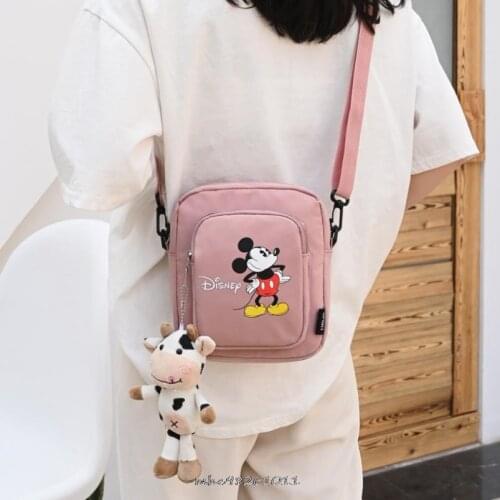 Disney Mickey Mouse Womens Canvas Bag Japanese Department Harajuku Windsuit Messenger Bag Female Korean Students Shoulder Bags