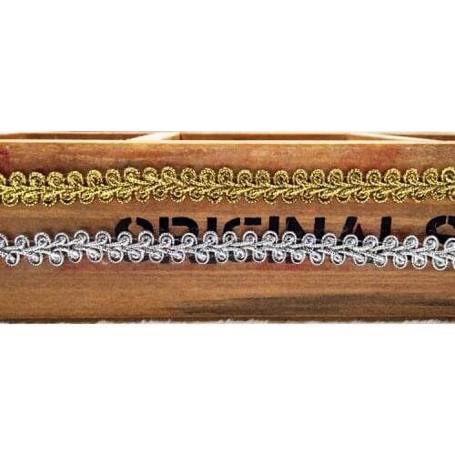 1M Latest Silver Gold Lace Fabric High Quality Ribbon Guipure Ribbons Lace Material Sewing Trimmings For Dresses Decoration P05