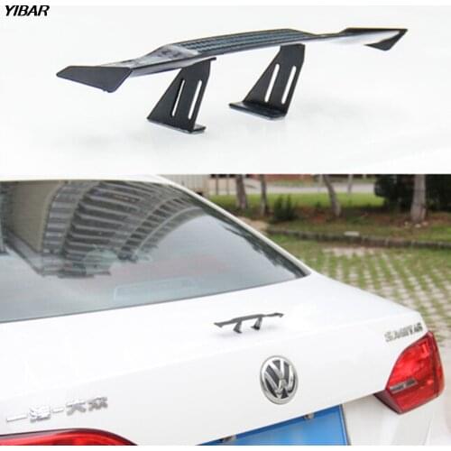 New 1Pc Black color For All Car Spoiler Wing Carbon Fiber Auto Car Tail Decoration Mini Universal Spoiler Wing