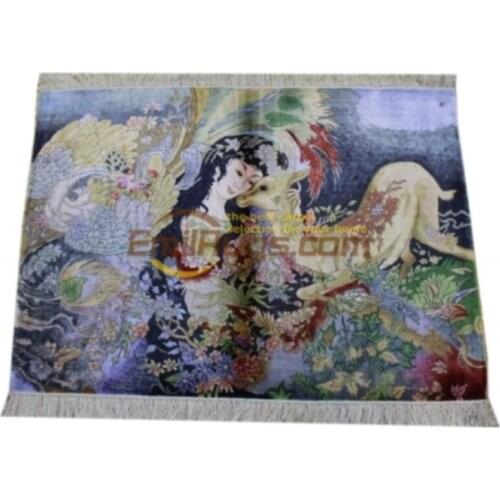 100% silk carpet 100% hand-made 4x6ft chinese traditional ways