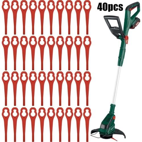 40pcs Replacement Blades For Parkside PRTA 20-LiA1 LIDL IAN 311046 91099406 Grass Trimmer Red Plastic Trimmer Blade