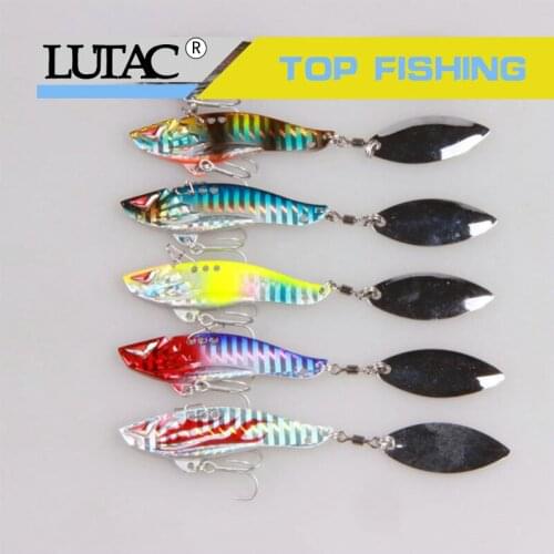 6pcs mixed color free shipping fishing lures VIB metal lures wobblers sinking crank bait fishing bait