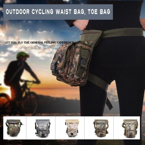 Military bag waist for man and women Outdoor Tactical Bag Waist Packs Cycling bag tied to thigh Camouflage Climbing ME625