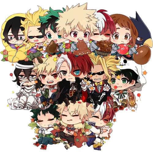 My Hero Academia keychains Midoriya Izuku Bakugou Katsuki Ornaments Cute Key Ring New double sided Key Chains