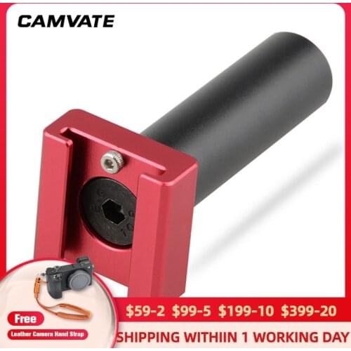 CAMVATE Standard Cold Shoe Mount Adapter With 15mm Micro Rod (2 in) For Camera Monitor/Led Light/Flash Light/Microphone Mounting