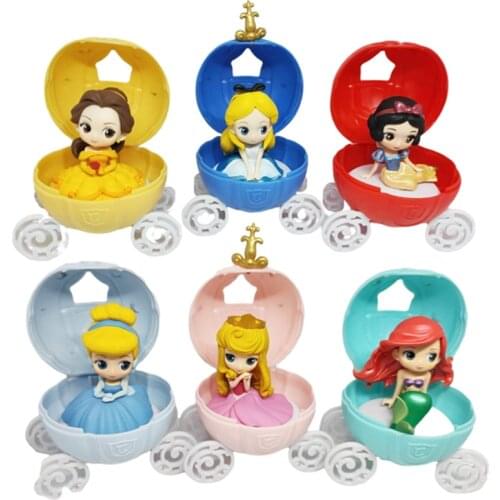 Disney Princess Anime Mermaid Snow White Alice Belle Sleeping Beauty Cinderella Action Figure Doll Kids Toy Model Gift