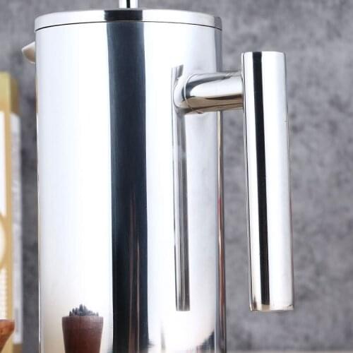 French Press Coffee Maker Stainless Steel Coffee Percolator Pot,Double Wall & Large Capacity Manual Cafetiere Coffee Containers