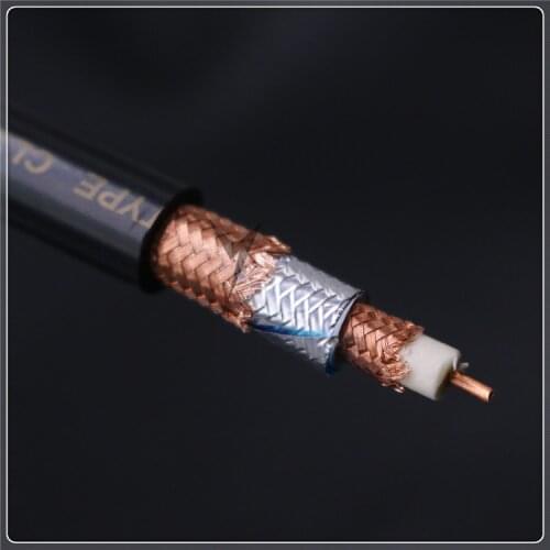 Hi-end HIFI xssh TRANSPARENT OFC OCC copper 1 core Shield RCA XLR Audio 10mm 10.5m rf Coaxial Cable Line Wire only cable no plug