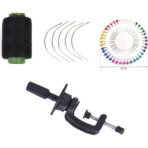 Wig Making Tools 22inches Training Mannequin Head set Canvas Head For Wigs Making C Needles Wig Sewing Cord for Holding Wigs