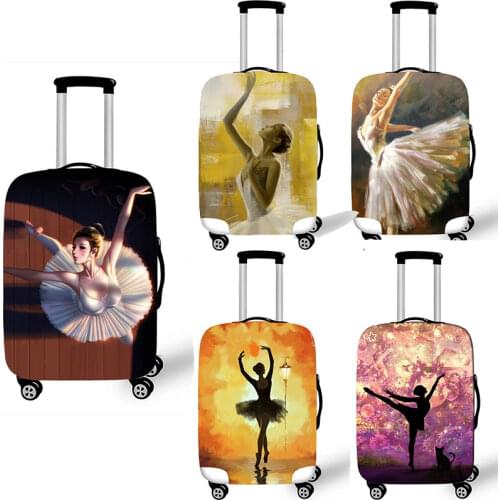 Oil Painting Ballet Girl Luggage Cover For Traveling Fashion Suitcase Protective Covers Elastic Trolley Case