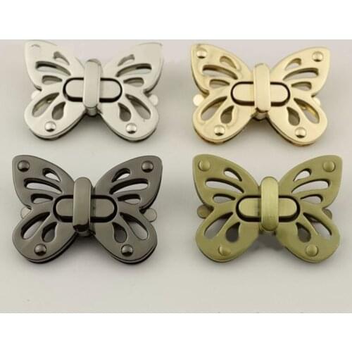 Metal Butterfly Bag Turn Lock Twist Lock Clasp For Women Bag Handbag DIY Hardware Bag accessories
