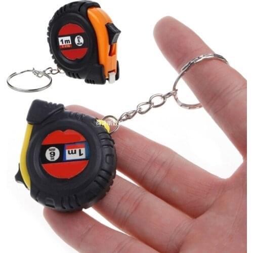 Mini Power Tape Measure Keychain Universal Pull Ruler Metric Tape Measure Retractable 1m Measuring Tape Meter Inch Tailor Tool A