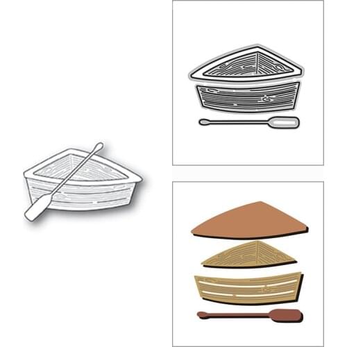 New 2021 Wooden Boat Oar Metal Cutting Dies for DIY Scrapbooking Paper and Card Making Decorative Embossing Craft No Stamps